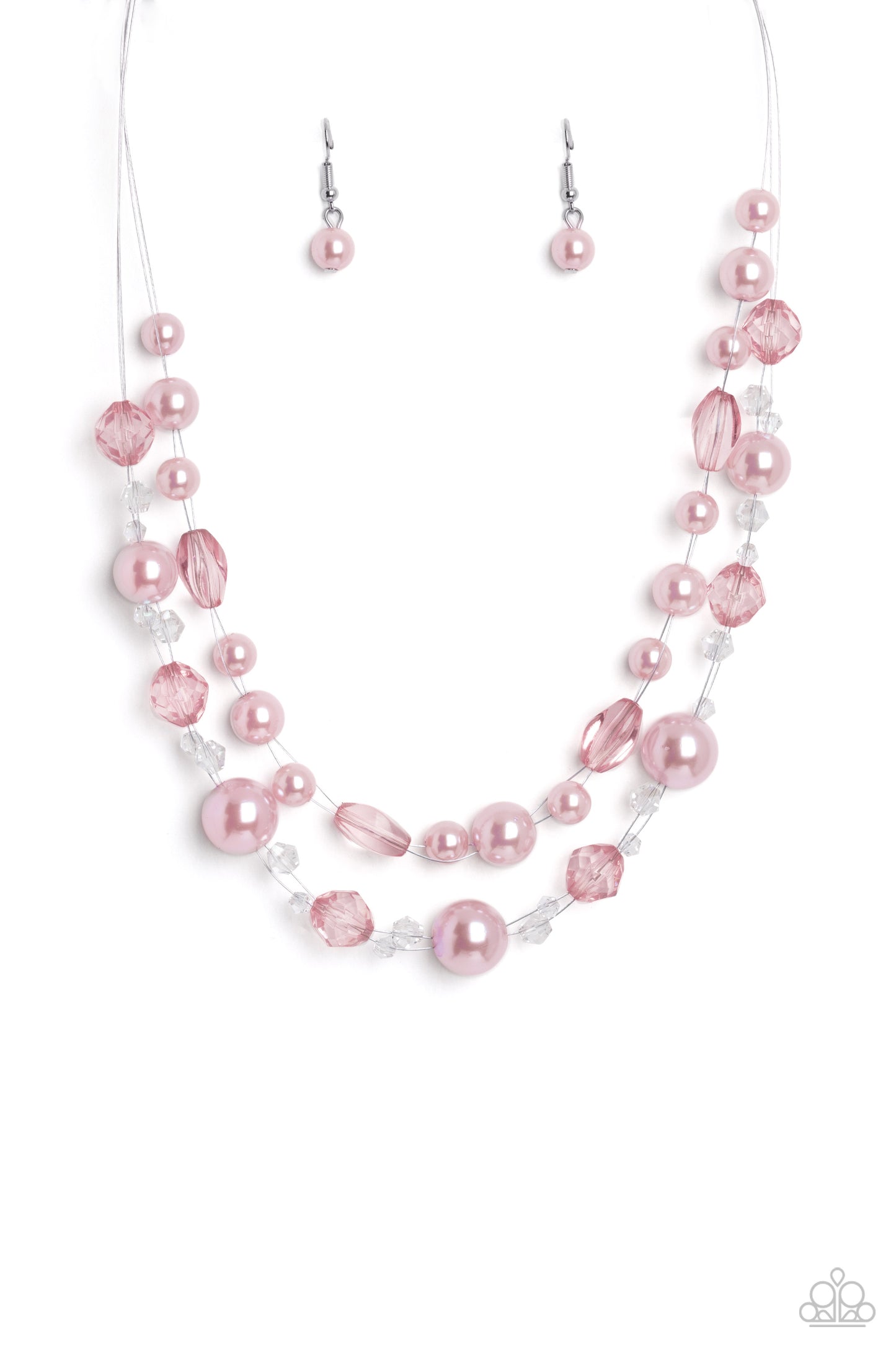 Paparazzi Parisian Pearls Pink Short Necklace - P2RE-PKXX-385XX