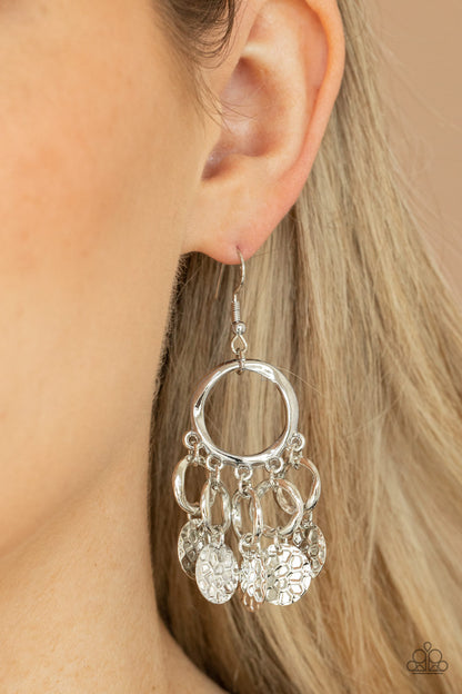 Paparazzi Partners In Chime Silver Fishhook Earrings - P5IN-SVXX-084XX