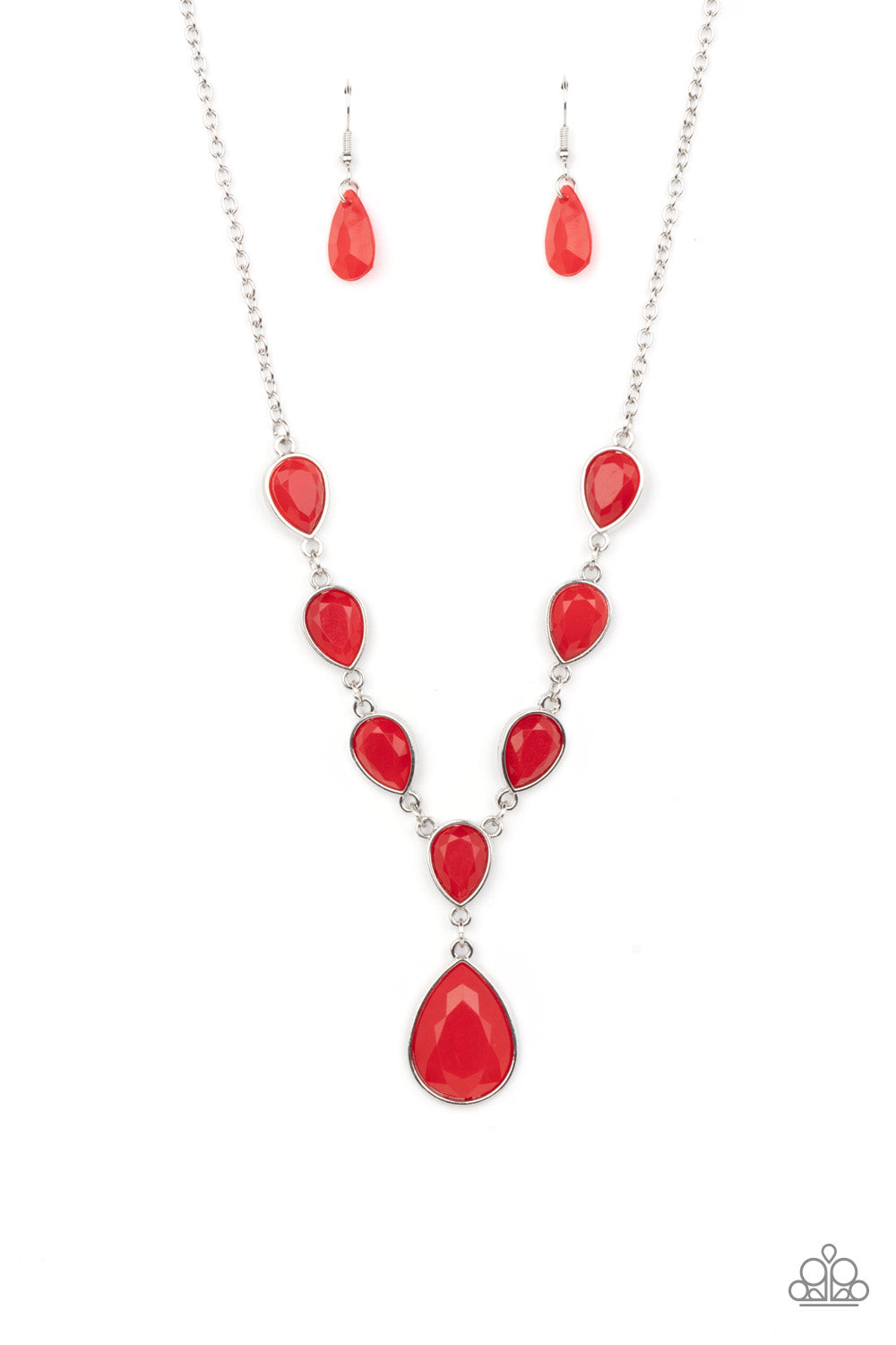 Paparazzi Party Paradise Red Short Necklace - P2ST-RDXX-081XX