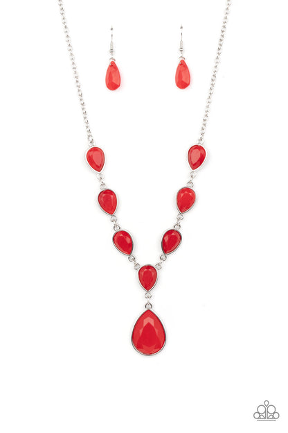 Paparazzi Party Paradise Red Short Necklace - P2ST-RDXX-081XX