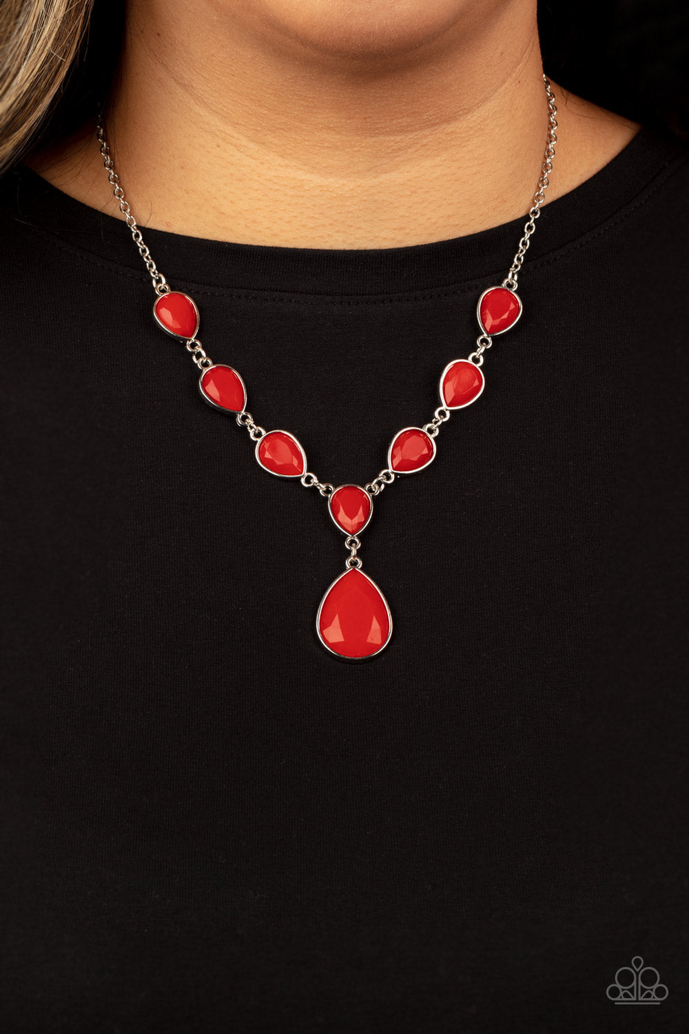 Paparazzi Party Paradise Red Short Necklace - P2ST-RDXX-081XX