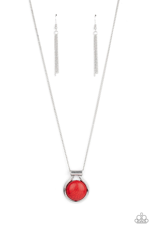 Paparazzi Patagonian Paradise Red Stone Short Necklace