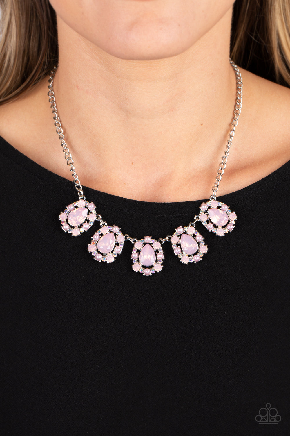 Paparazzi Pearly Pond Pink Short Necklace - P2RE-PKXX-380XX