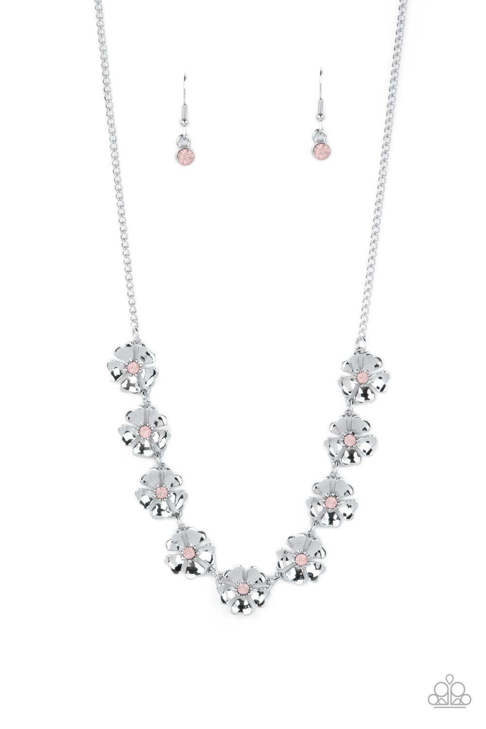 Paparazzi Petunia Palace Pink Short Necklace - P2DA-PKXX-169XX