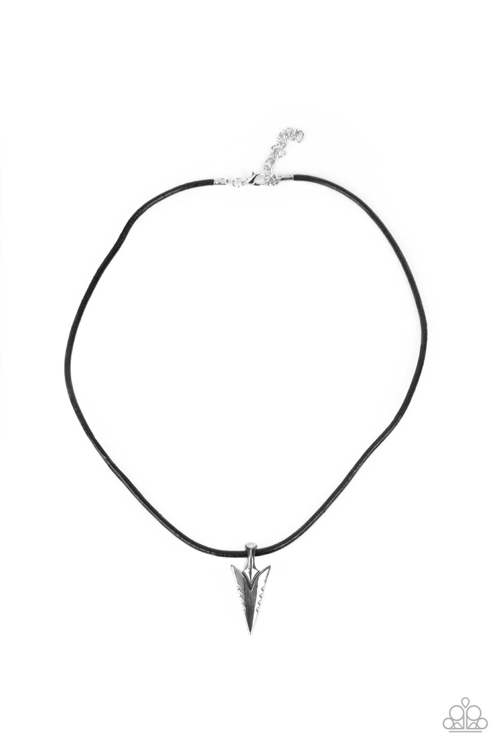 Paparazzi Pharaoh's Arrow Black Men's Short Necklace - P2MN-URBK-075XX