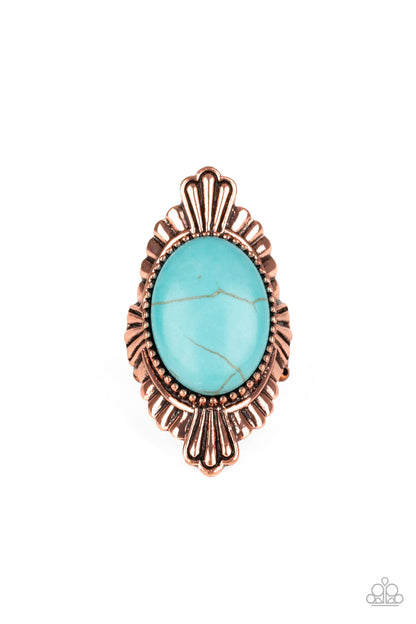 Paparazzi Pioneer Party Copper Stone Ring - P4SE-CPXX-075XX