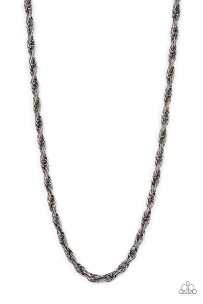 Paparazzi Pit Stop Black Men's Long Necklace - P2MN-URBK-071XX