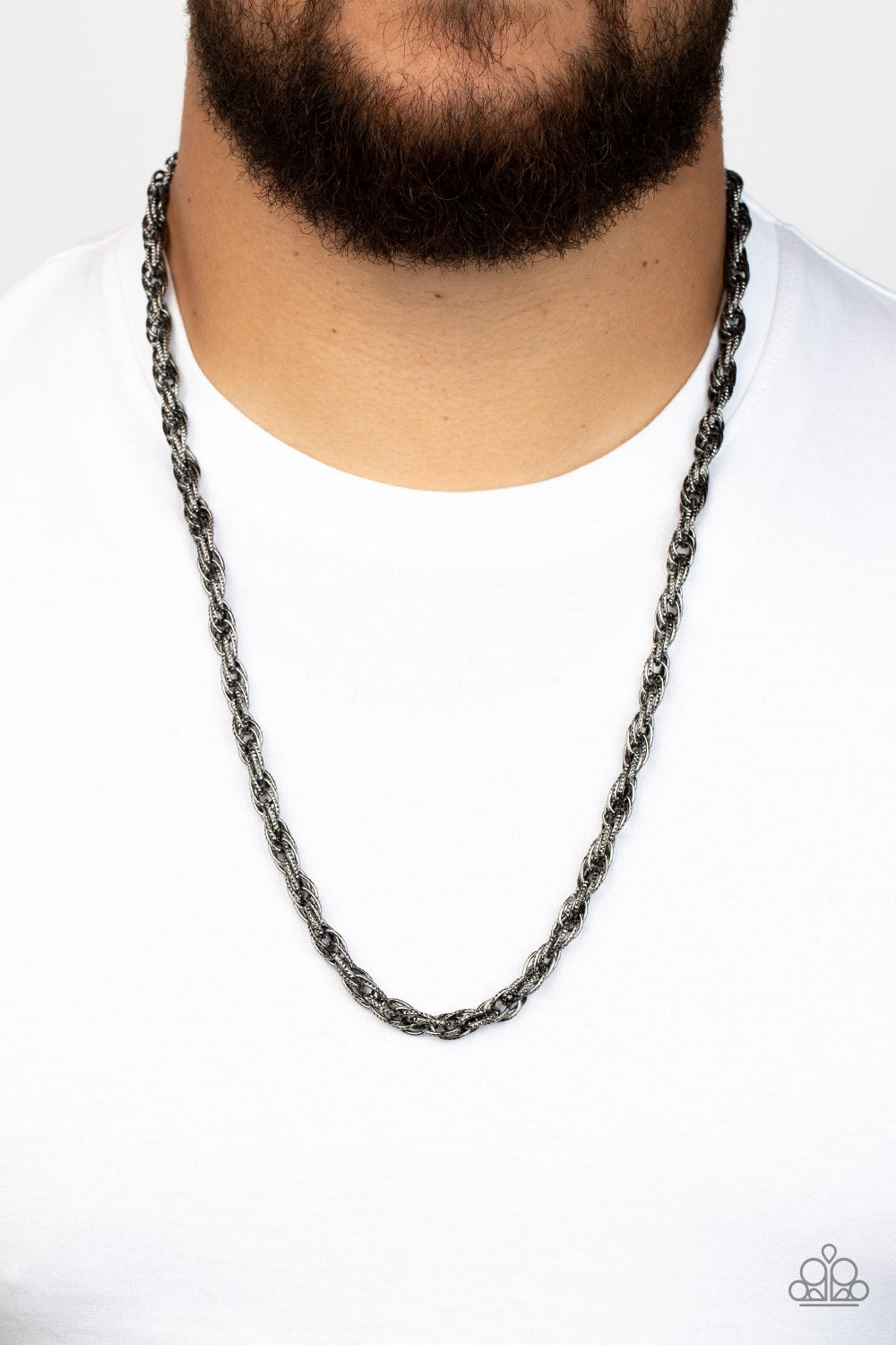 Paparazzi Pit Stop Black Men's Long Necklace - P2MN-URBK-071XX