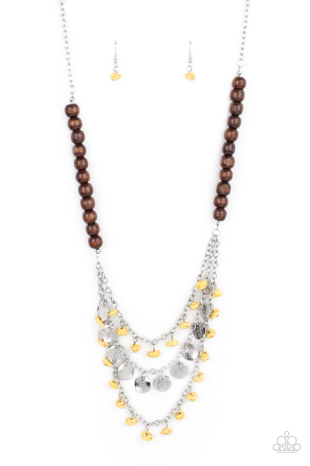 Paparazzi Plains Paradise Yellow Short Necklace - P2SE-YWXX-197XX