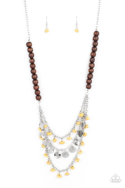 Paparazzi Plains Paradise Yellow Short Necklace - P2SE-YWXX-197XX