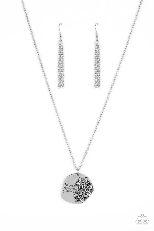 Paparazzi Planted Possibilities Silver Long Necklace - P2WD-SVXX-305XX