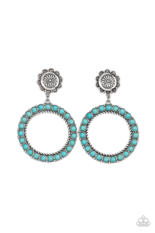 Paparazzi Playfully Prairie Blue Post Earrings - P5PO-BLXX-136XX
