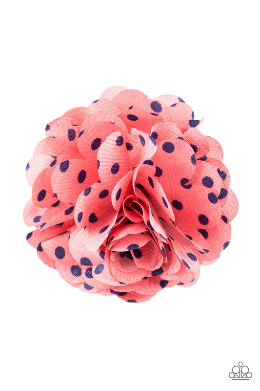 Paparazzi Polka and Petals Orange Hairbow