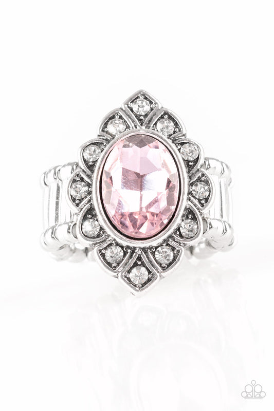 Paparazzi Power Behind The Throne Pink Ring - P4RE-PKXX-135XX