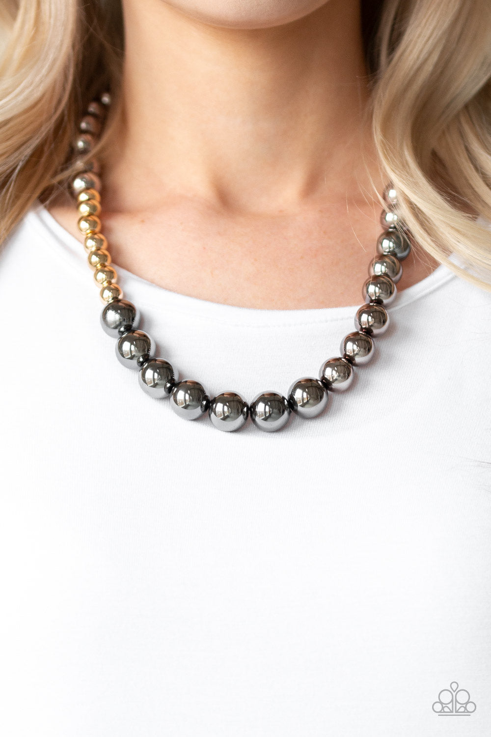 Paparazzi Power To The People Black Short Necklace - P2ED-BKXX-164XX