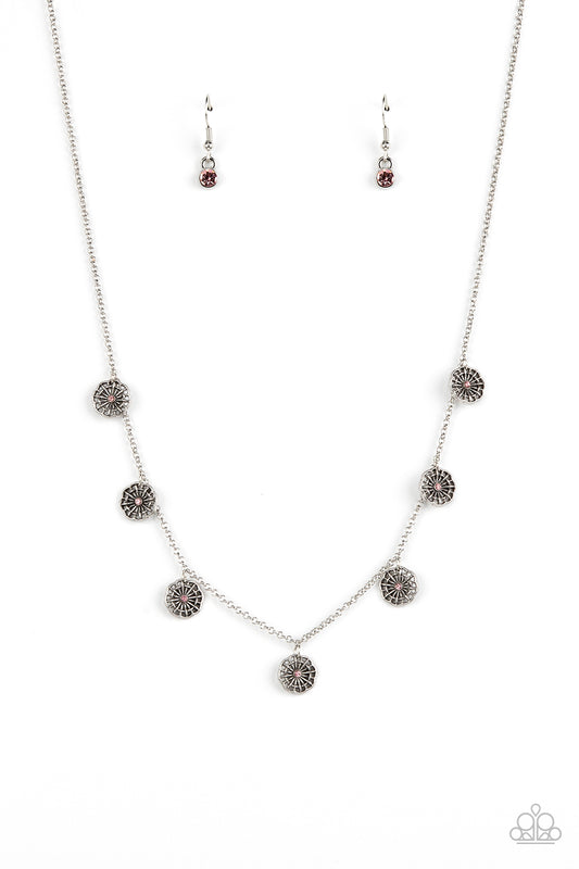 Paparazzi Prairie Perennial Pink Short Necklace - P2DA-PKXX-162XX