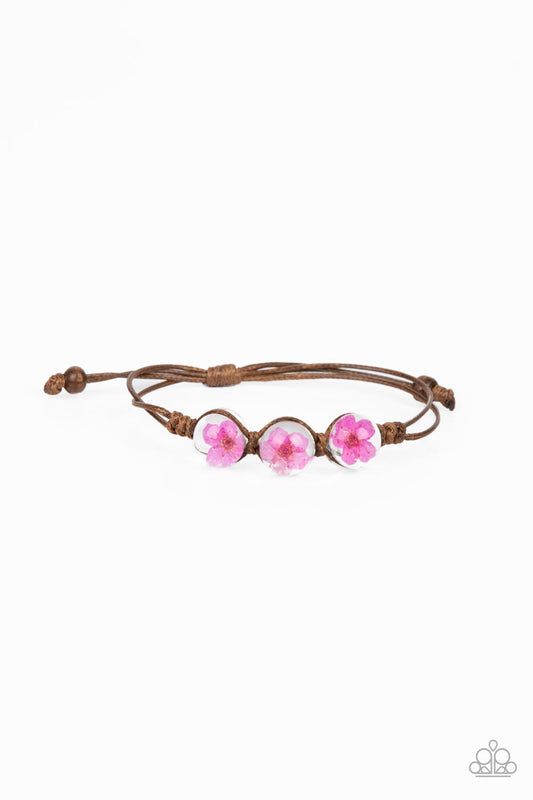 Paparazzi Prairie Persuasion Pink Sliding Knot Bracelet - P9SE-PKXX-154XX