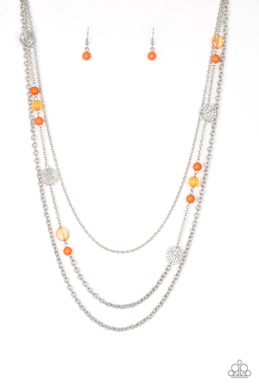 Paparazzi Pretty Pop-tastic! Orange Long Necklace