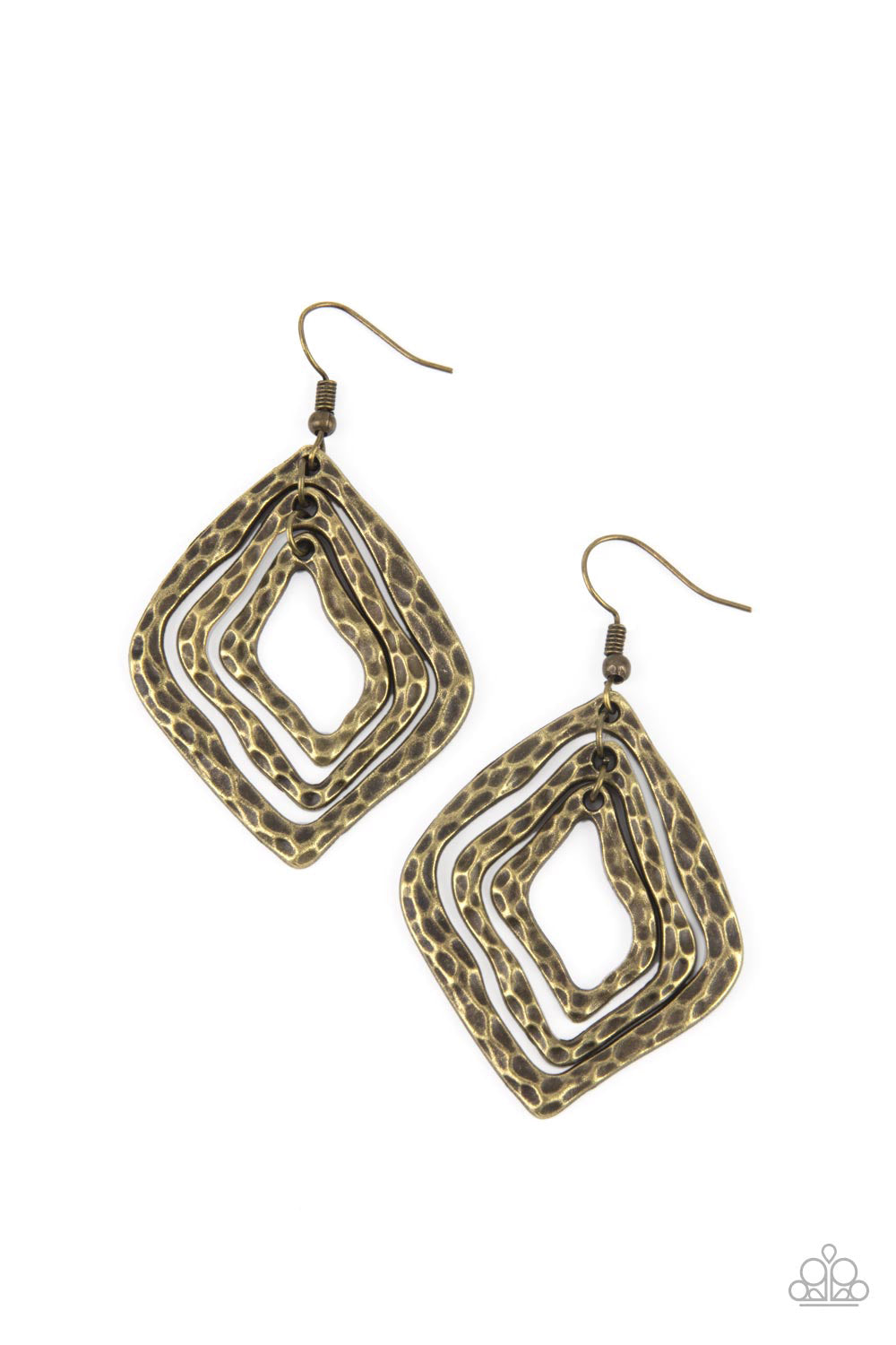 Paparazzi Primitive Performance Brass Fishhook Earrings