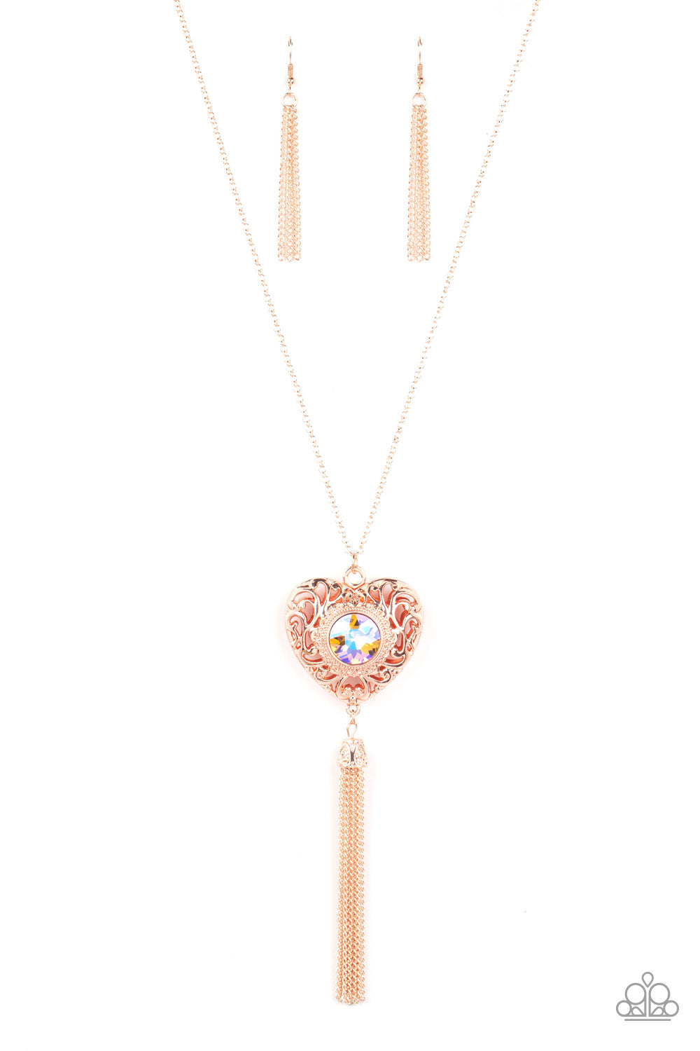 Paparazzi Prismatic Passion Gold Long Necklace - P2WH-GDRS-173XX
