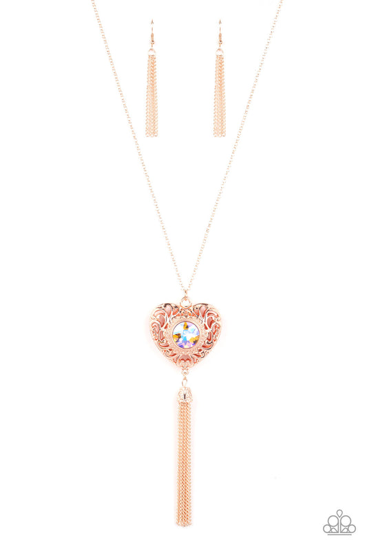 Paparazzi Prismatic Passion Gold Long Necklace - P2WH-GDRS-173XX