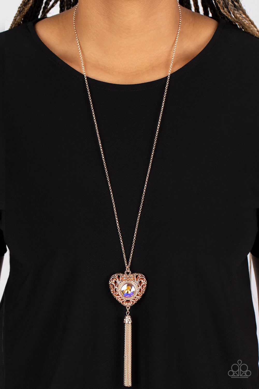 Paparazzi Prismatic Passion Gold Long Necklace - P2WH-GDRS-173XX