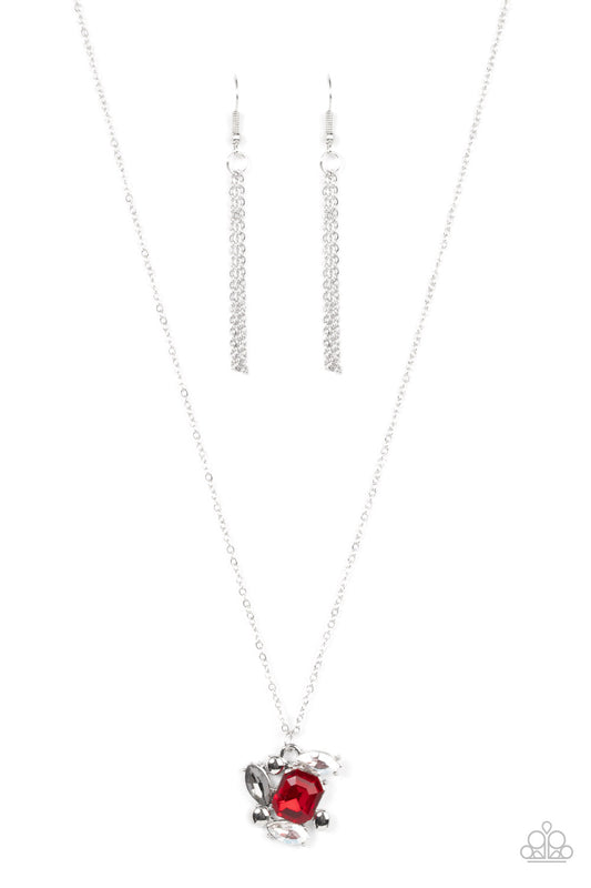Paparazzi Prismatic Projection Red Short Necklace - P2DA-RDXX-093XX