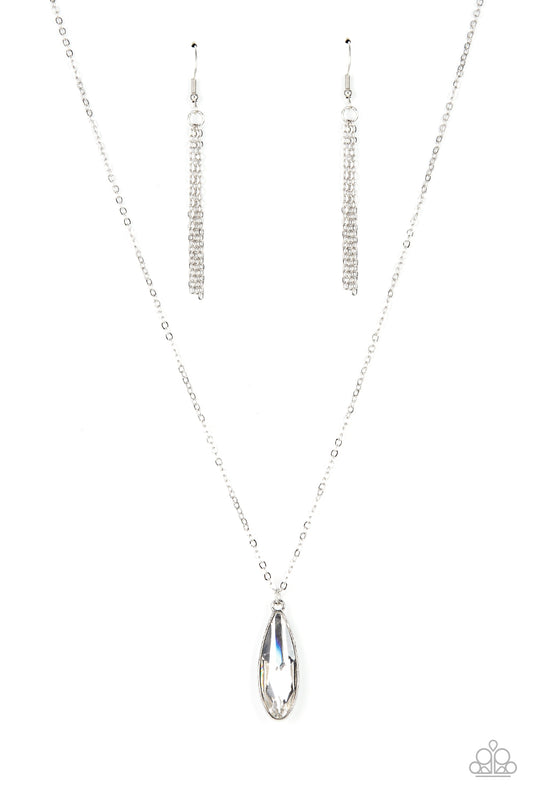 Paparazzi Prismatically Polished White Short Necklace - P2DA-WTXX-190XX