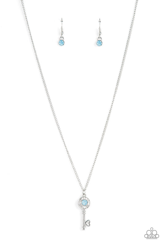 Paparazzi Prized Key Player Blue Short Necklace - P2DA-BLXX-156XX