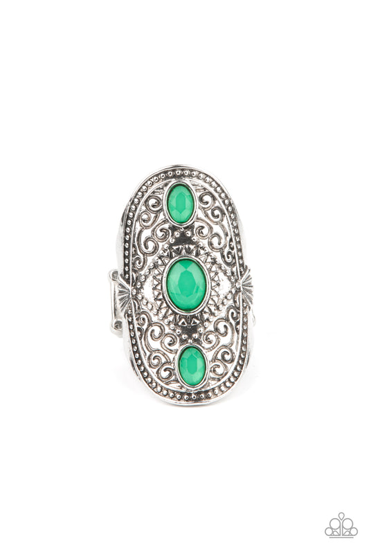Paparazzi Promenade Paradise Green Ring - P4ST-GRXX-003XX