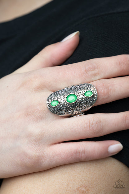 Paparazzi Promenade Paradise Green Ring - P4ST-GRXX-003XX