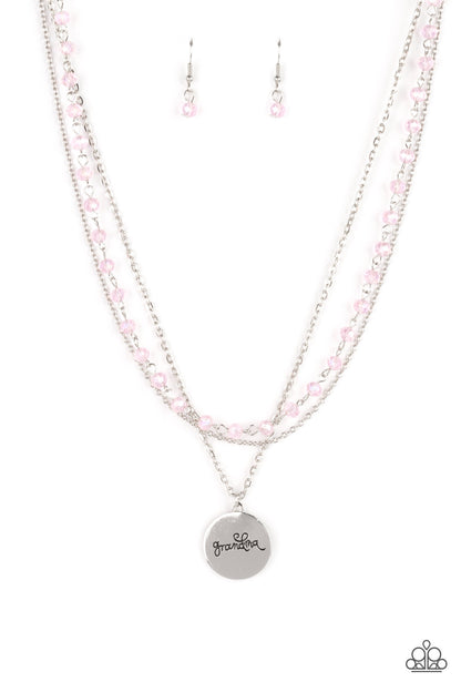 Paparazzi Promoted To Grandma Pink Short Necklace - P2WH-PKXX-425XX