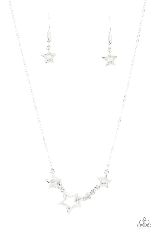 Paparazzi Proudly Patriotic White Short Necklace - P2DA-WTXX-197XX