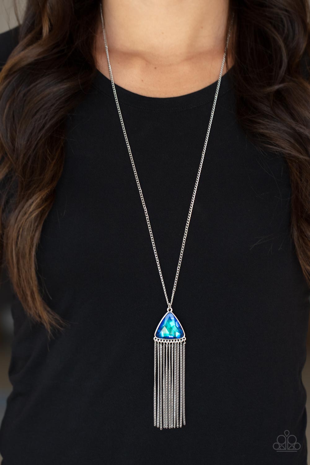 Paparazzi Proudly Prismatic Blue Long Necklace - P2RE-BLXX-334XX