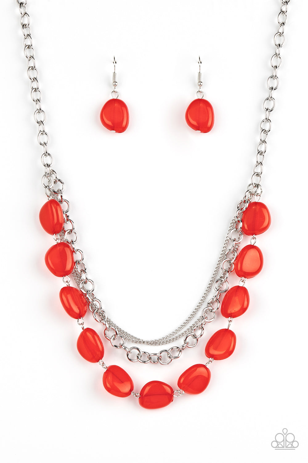 Paparazzi Pumped Up Posh Red Short Necklace - P2ST-RDXX-098XX