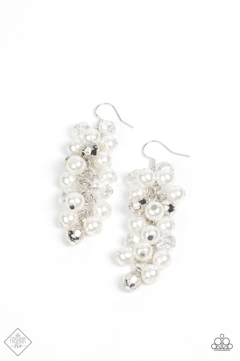 Paparazzi Pursuing Perfection White Fishhook Earrings - Fashion Fix Fiercely 5th Avenue January 2022