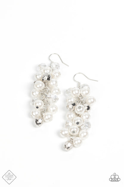 Paparazzi Pursuing Perfection White Fishhook Earrings - Fashion Fix Fiercely 5th Avenue January 2022