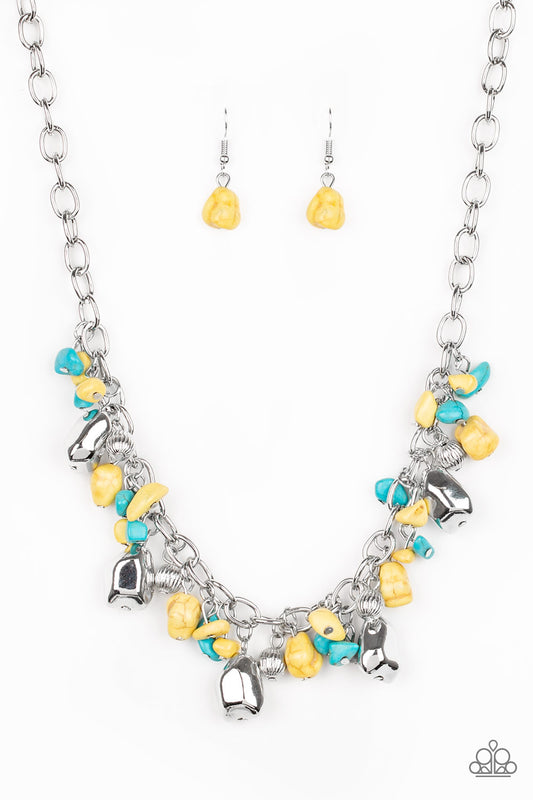 Paparazzi Quarry Trail Yellow Short Necklace - P2SE-YWXX-151XX
