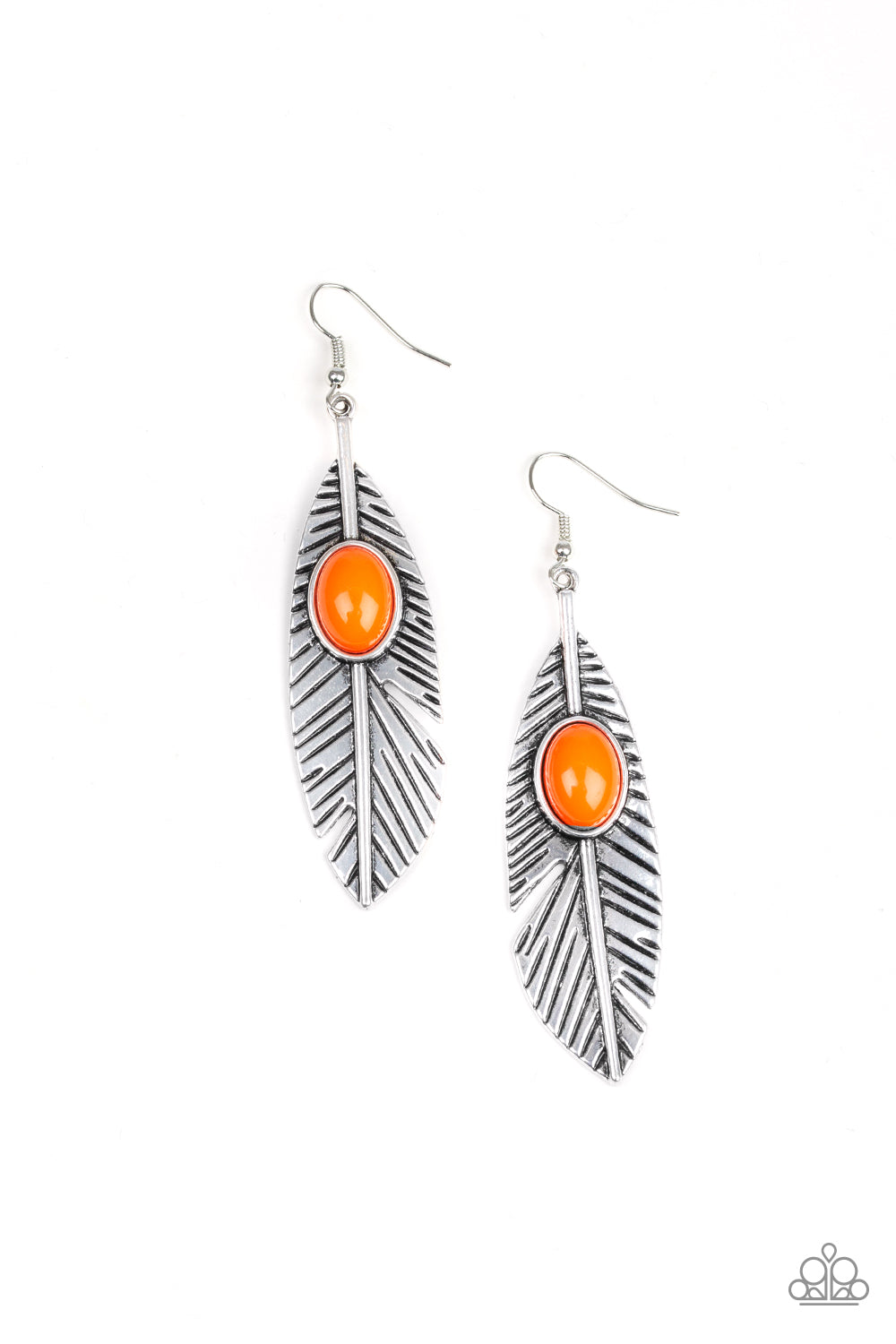 Paparazzi Quill Thrill Orange Fishhook Earrings