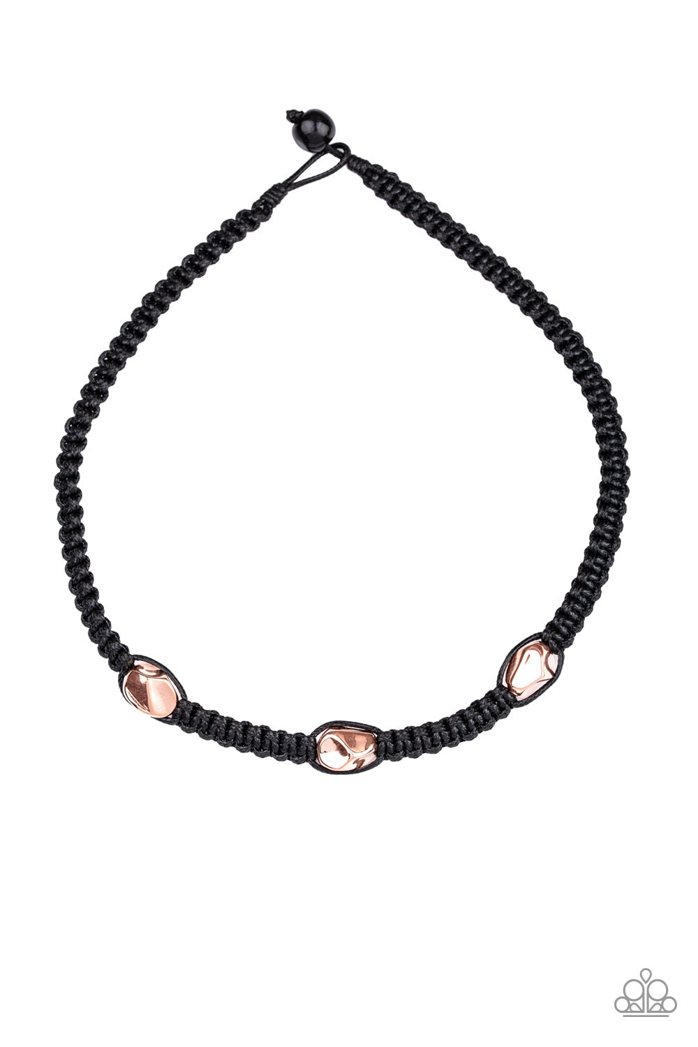 Paparazzi Rider's Block Copper Men's Short Necklace - P2MN-URCP-001XX