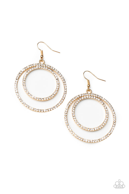 Paparazzi Radiating Refinement Gold Fishhook Earrings - P5RE-GDXX-215XX