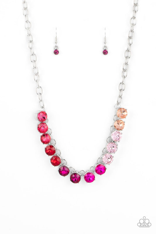 Paparazzi Rainbow Resplendence Pink Short Necklace - P2ST-PKXX-130XX
