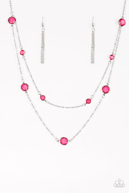 Paparazzi Raise Your Glass Pink Long Necklace