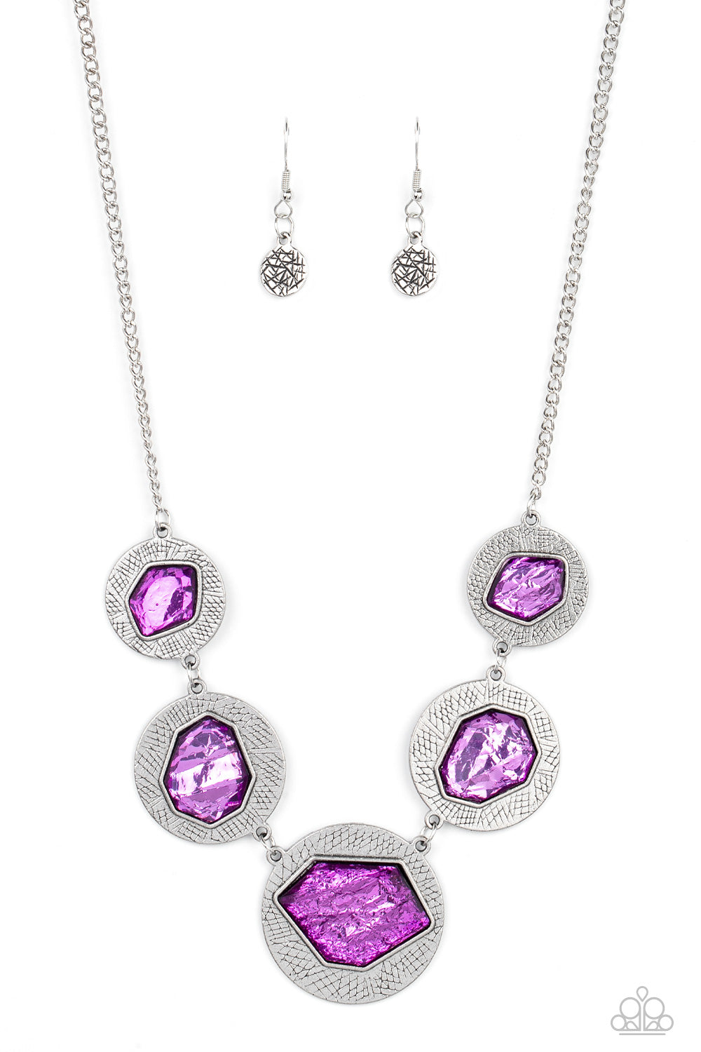 Paparazzi Raw Charisma Purple Short Necklace - P2ED-PRXX-053XX