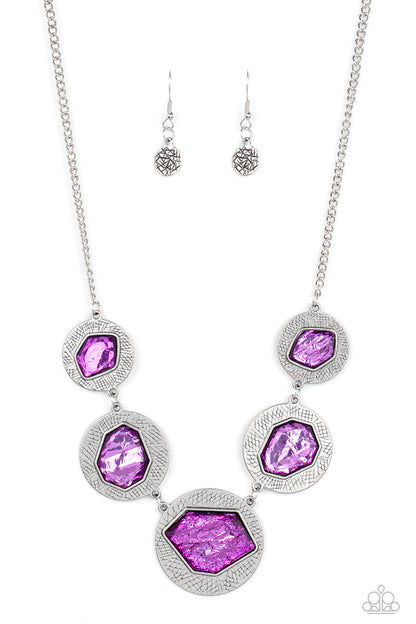 Paparazzi Raw Charisma Purple Short Necklace - P2ED-PRXX-053XX