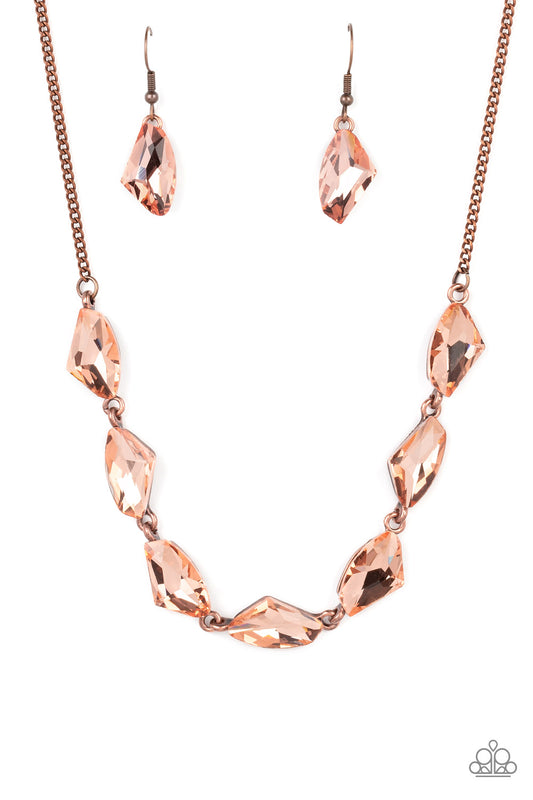 Paparazzi Raw Rapture Copper Short Necklace - P2RE-CPXX-211XX