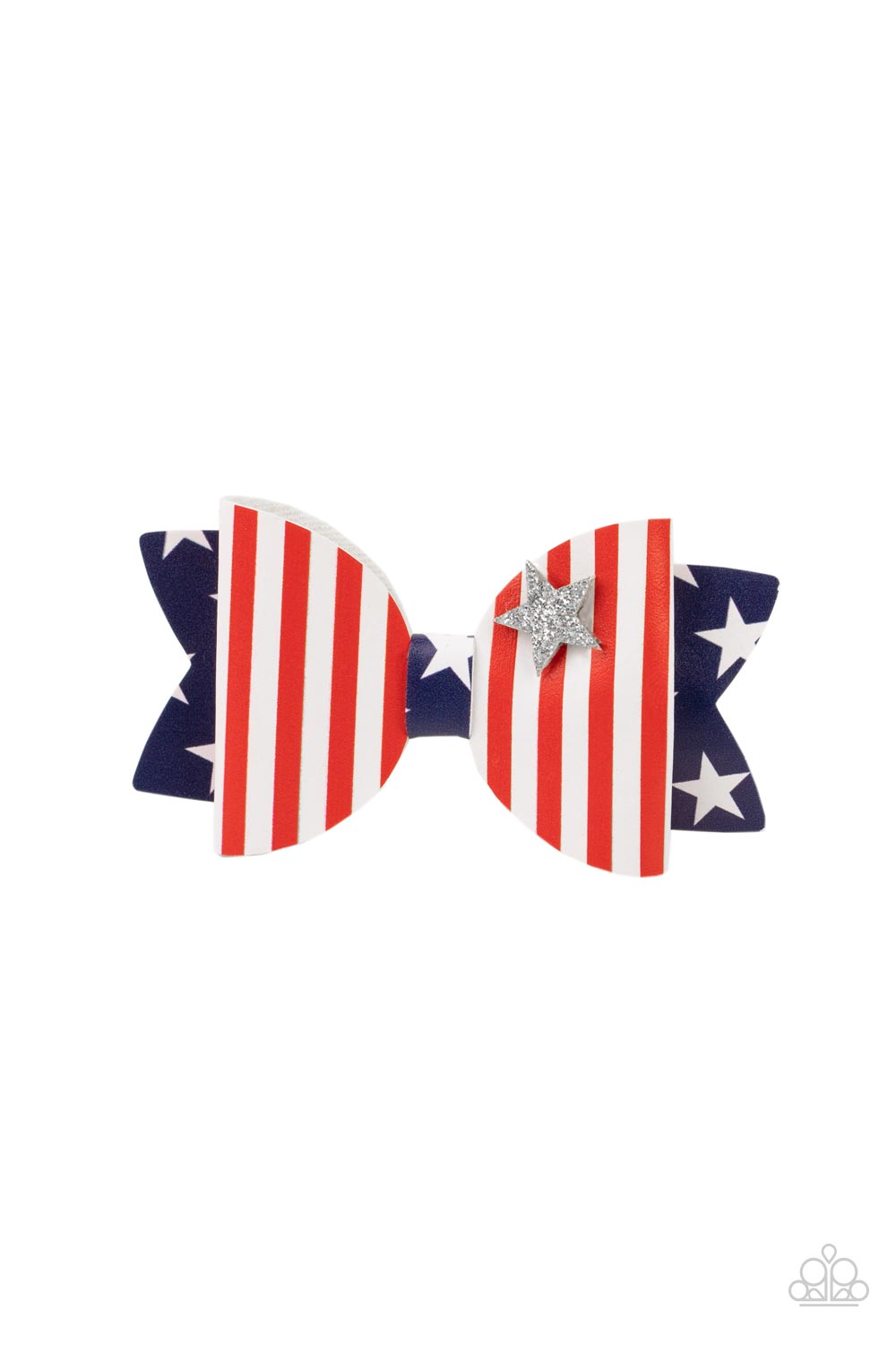 Paparazzi Red, White, and Bows Multi Hairbow - P7SS-MTXX-155XX
