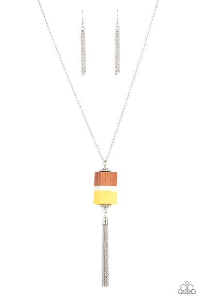 Paparazzi Reel It In Yellow Long Necklace - P2SE-YWXX-209XX