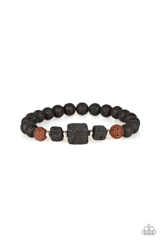 Paparazzi Refreshed and Rested Brown Stretch Bracelet - P9SE-URBN-124XX