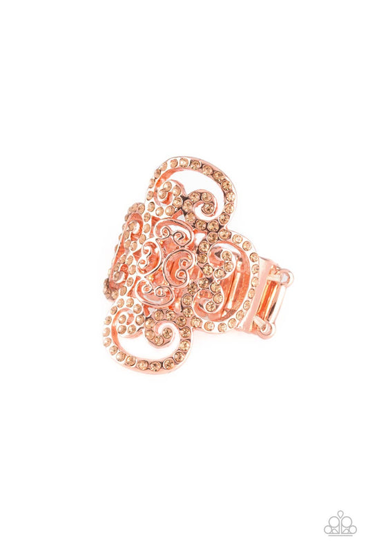 Paparazzi Regal Regalia Copper Ring - P4RE-CPSH-095XX